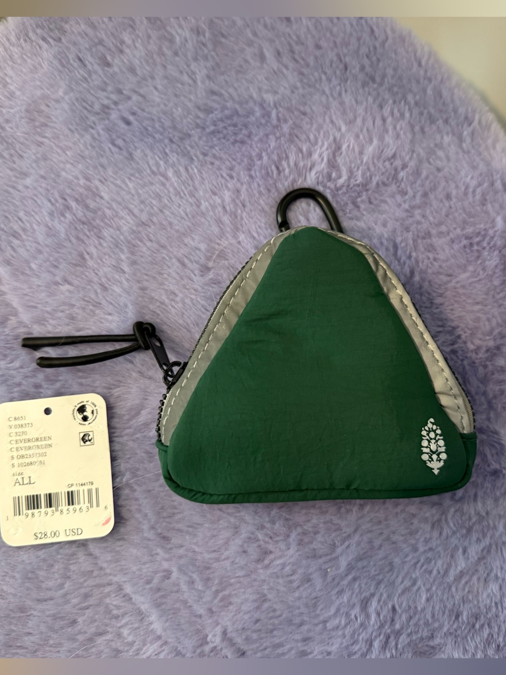 Free People FP Movement Altitude Mini Pouch Green Triangle Crossbody Hiking